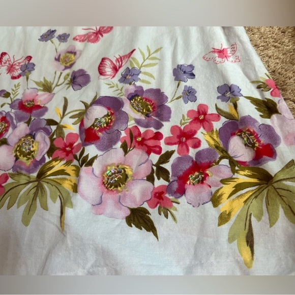 Crazy Horse by Liz Claiborne Floral Print Cotton Skirt | Size 12 - Picture 4 of 4